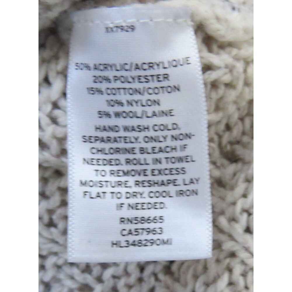Hinge  ( Nordstrom's) Women's Sweater  Tunic Length Oatmeal Speckled l XS  EUC - Picture 9 of 9